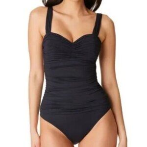 Bleu Rod Beattie Kore Shirred Underwire One-Piece Black